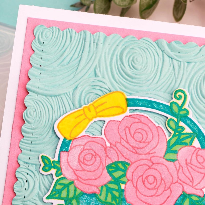 BAOFALI 3D Embossing Folder for Card Making,Beautiful Flower Spiral Pattern Plastic Texture Fades Embossing Folder Template for Scrapbooking Cardstock Album DIY Decoration Paper Crafting 6.3x4.5inch - Image 5